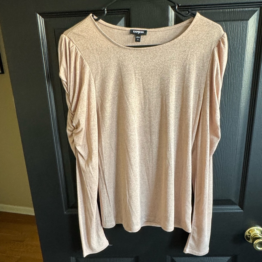 Shimmery pink long sleeve shirt